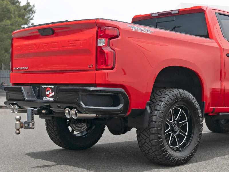 aFe Vulcan Series 3in 304SS Exhaust Cat-Back Exh w/ Pol Tips 2019 GM Silverado / Sierra 1500 V8-5.3L - Side View