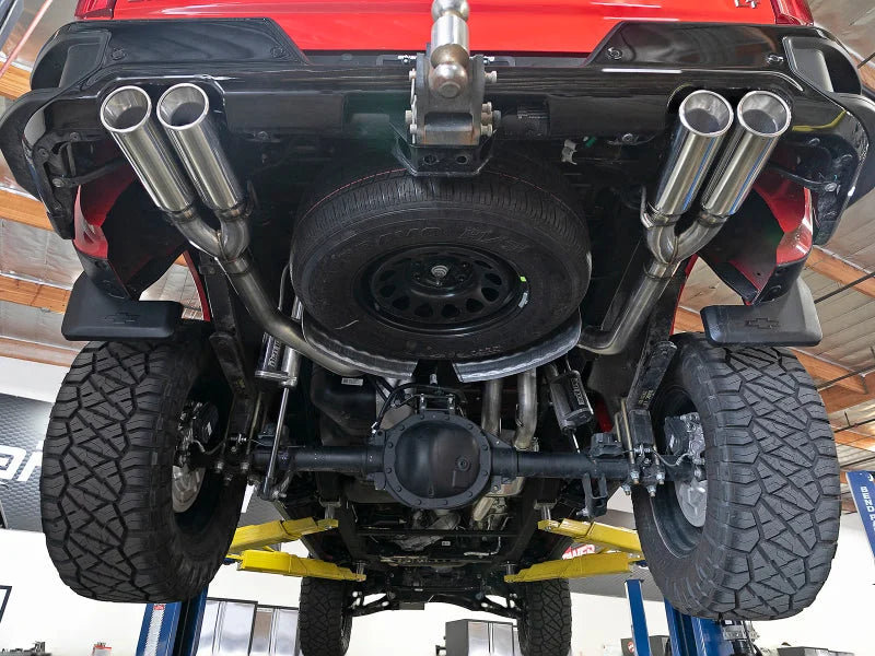 aFe Vulcan Series 3in 304SS Exhaust Cat-Back Exh w/ Pol Tips 2019 GM Silverado / Sierra 1500 V8-5.3L - Installation View