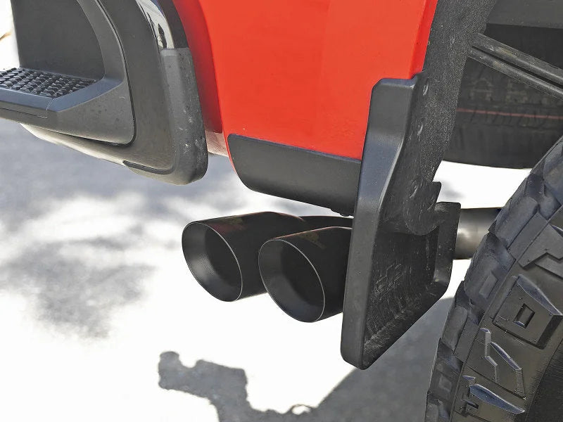 aFe Vulcan Series 3in 304SS Exhaust Cat-Back w/Blk Tip 2019 GM Silverado/Sierra 1500 L4-2.7L (t) - Back View