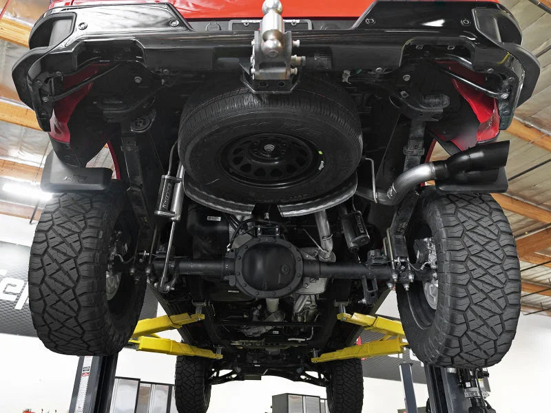 aFe Vulcan Series 3in 304SS Exhaust Cat-Back w/Blk Tip 2019 GM Silverado/Sierra 1500 L4-2.7L (t) - Installation View