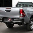 Load image into Gallery viewer, aFe Vulcan Series 3in SS Rear-Side Exit Exhaust w/ Black Tip fits 2015-2026 Toyota Hilux L4-2.4L / 2.8L (td) - Side View