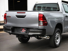 Load image into Gallery viewer, aFe Vulcan Series 3in SS Rear-Side Exit Exhaust w/ Polished Tip fits 2015-2026 Toyota Hilux L4-2.4L / 2.8L (td) - Side View