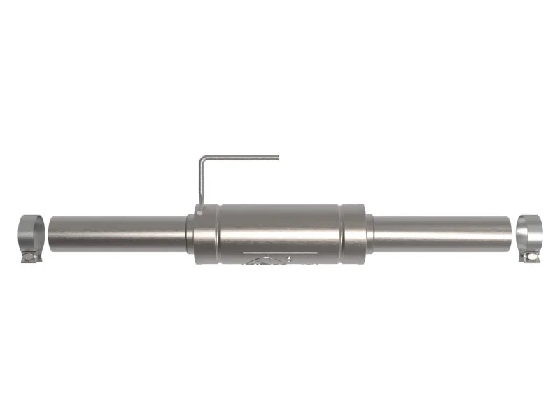 aFe Vulcan Series 3in T304 Stainless Steel Muffler Upgrade Pipe (Use w/ PN 49-48083-B/P) - Back View