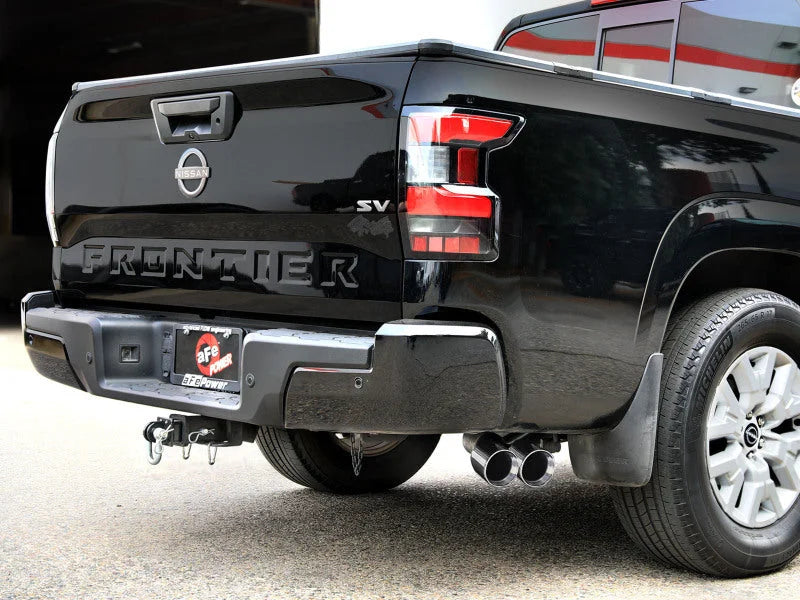aFe Vulcan Series SS Cat-back Exhaust w/ Polished Tips fits 2022-2026 Nissan Frontier V6 - Side View