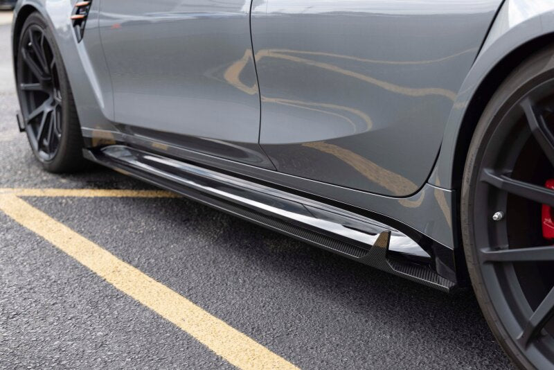 Dinan Carbon Fiber Side Skirts - Set fits BMW M3 / 2021-2026 BMW M3 / 2022-2026 BMW M3 Competition xDrive