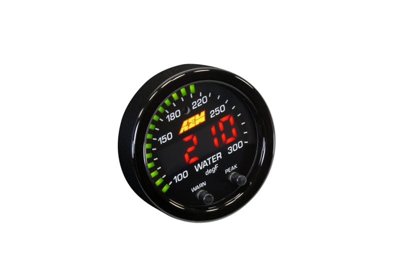 AEM AEM X-Series Temperature 100-300F Gauge Kit (ONLY Black Bezel and Water Temp. Faceplate) AEM30-0302