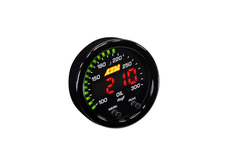 AEM AEM X-Series Temperature 100-300F Gauge Kit (ONLY Black Bezel and Water Temp. Faceplate) AEM30-0302