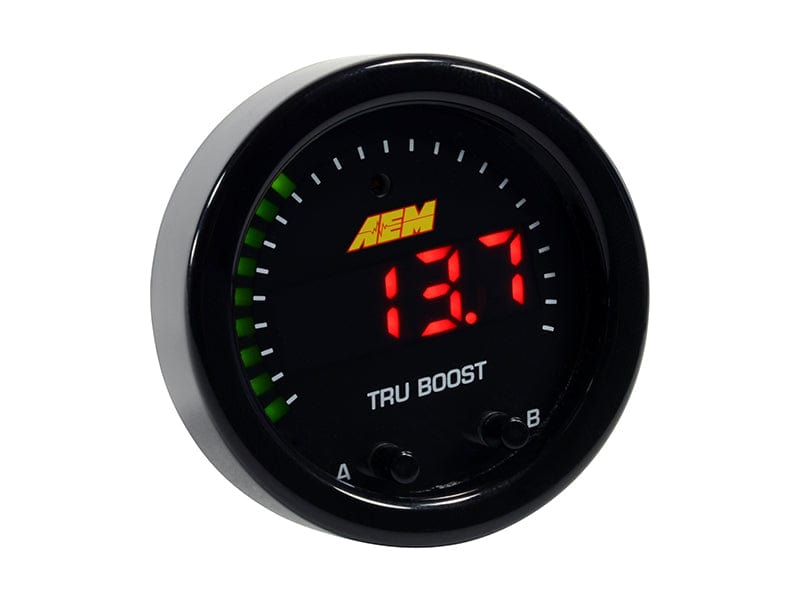 AEM AEM X-Series Tru-Boost Controller Gauge w/ Boost Control Solenoid 80PSIg Internal MAP Sensor AEM30-0352