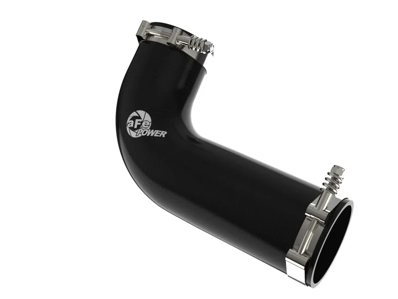 afe 08-10 Ford Trucks V8-6.4L (td) BladeRunner 3 IN Aluminum Hot Charge Pipe - Black - Back View