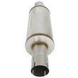 Load image into Gallery viewer, afe ATLAS Muffler 3-1/2 IN ID Center/Center x 7 IN Dia. X 16 IN L - Round Body - Side View