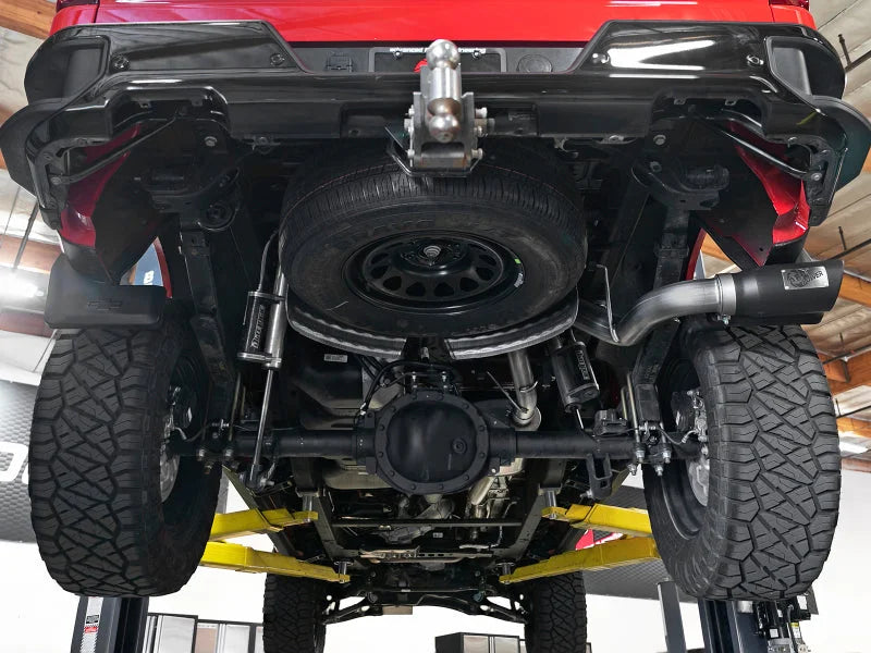 afe Apollo GT Series 2019 GM Silverado/Sierra 1500 4.3L/5.3L 409 SS CatBack Exhaust System w/Blk Tip - Installation View