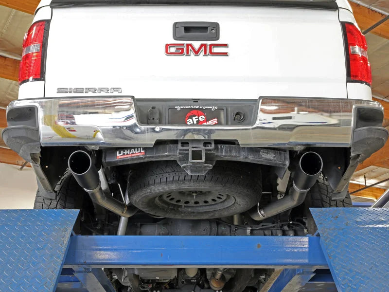 afe Apollo GT Series Cat-Back Exhaust System GM Trucks 09-18 V6-4.3L/V8-4.8/5.3L - Back View