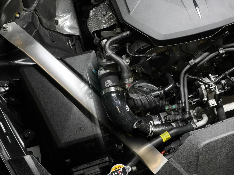 afe BladeRunner Charge Pipe Kit Kia Stinger 22-23 L4-2.5L (t) - Back View