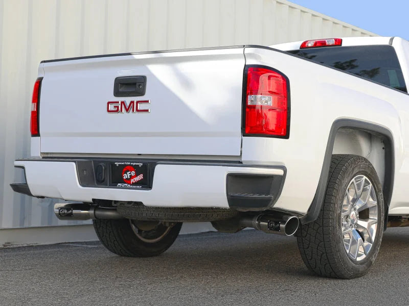 afe Gemini XV Cat-Back Exhaust System GM Trucks 09-18 V6-4.3/V8-4.8/5.3L - Back View