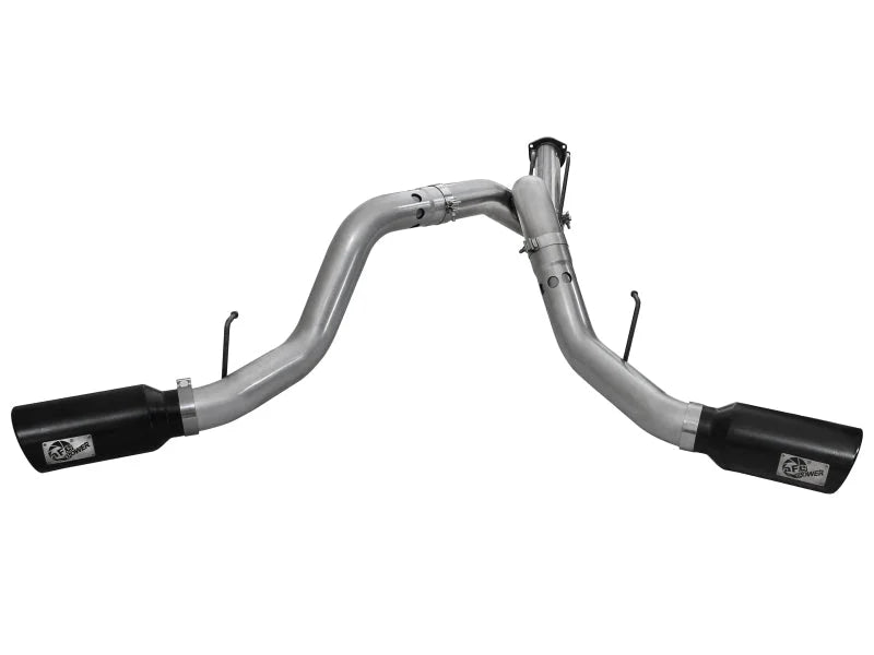 afe Large Bore-HD DPF-Back Exhaust System Ford Diesel Trucks 11-14 V8-6.7L (td) - Back View