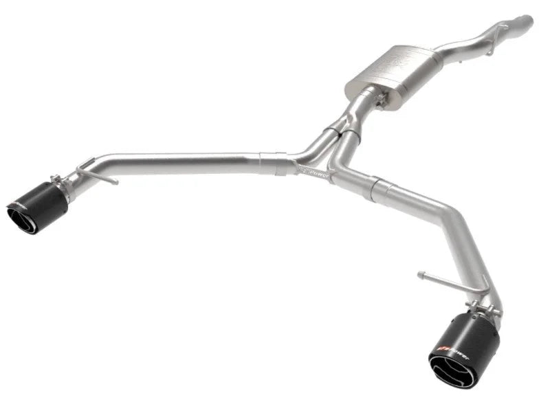 afe MACH Force-Xp 13-16 Audi Allroad L4 SS Axle-Back Exhaust w/ Carbon Tips - Additional View 9