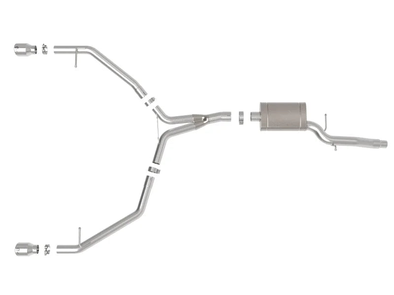 afe MACH Force-Xp 13-16 Audi Allroad L4 SS Axle-Back Exhaust w/ Polished Tips - Additional View 6