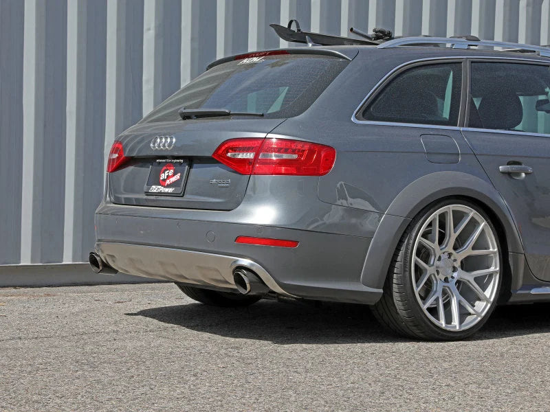 afe MACH Force-Xp 13-16 Audi Allroad L4 SS Cat-Back Exhaust w/ Carbon Tips - Installation View