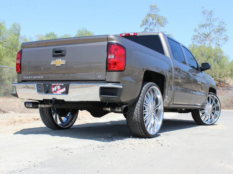 afe MACH Force-Xp Cat-Back Exhaust GM Silverado/Sierra 1500 09-18/ Limited 2019 V6-4.3/V8-4.8/5.3L - Side View