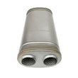 Load image into Gallery viewer, afe MACH Force-Xp Muffler 2-1/2 IN Dual Inlet/Dual Outlet 5 IN H x 8 IN W x 18 IN L - Oval Body - Back View