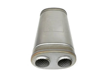 Load image into Gallery viewer, afe MACH Force-Xp Muffler 2-1/2 IN Dual Inlet/Dual Outlet 5 IN H x 8 IN W x 18 IN L - Oval Body - Back View