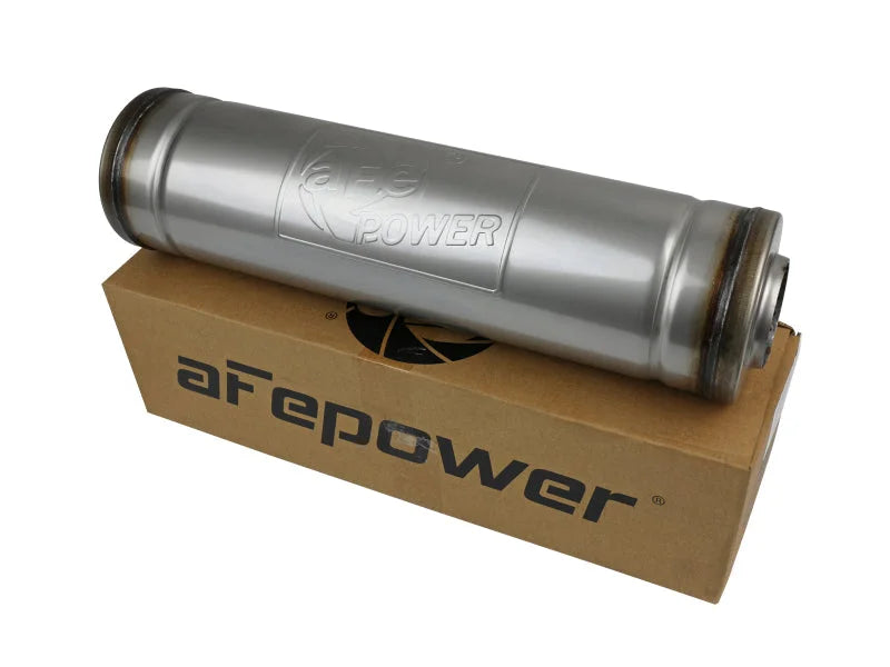 afe MACH Force-Xp Muffler 2-1/2 IN ID Center/Center x 5 IN Dia. x 18 IN L - Round Body - Main Product View