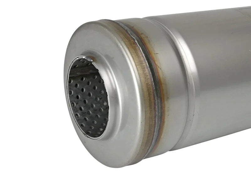 afe MACH Force-Xp Muffler 2-1/2 IN ID Center/Center x 9 IN Dia. x 14 IN L - Round Body - Installation View
