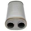 Load image into Gallery viewer, afe MACH Force-Xp Muffler 2-1/2 IN ID Offset/Dual x 18 IN L x 8 IN W x 5 IN H - Oval Body - Side View