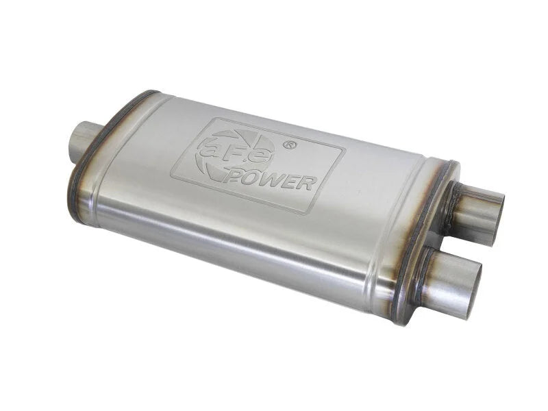 afe MACH Force-Xp Muffler 3 IN ID Center/Dual-Outlet x 11 IN W x 6 IN H x 22 IN L - Oval Body - Main Product View