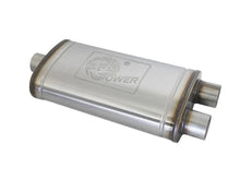 Load image into Gallery viewer, afe MACH Force-Xp Muffler 3 IN ID Center/Dual-Outlet x 11 IN W x 6 IN H x 22 IN L - Oval Body - Main Product View