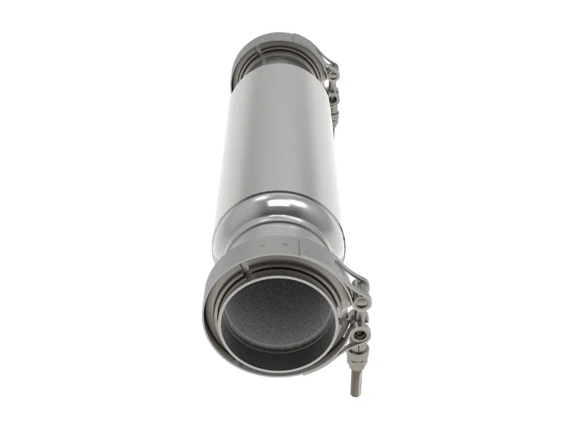 afe MACH Force-Xp Resonator 3 IN Inlet/Outlet x 4 IN Dia. x 12 IN Body x 16 IN Overall Length - Installation View