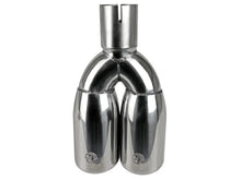 Load image into Gallery viewer, afe MACH Force-Xp Universal Exhaust Tip 2-1/2 IN Inlet x 3-1/2 IN Outlet X 12 IN L - Back View