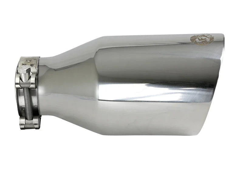 afe MACH Force-Xp Universal Exhaust Tip 2-1/2 IN Inlet x 4-1/2 IN Outlet x 9 IN L - Back View