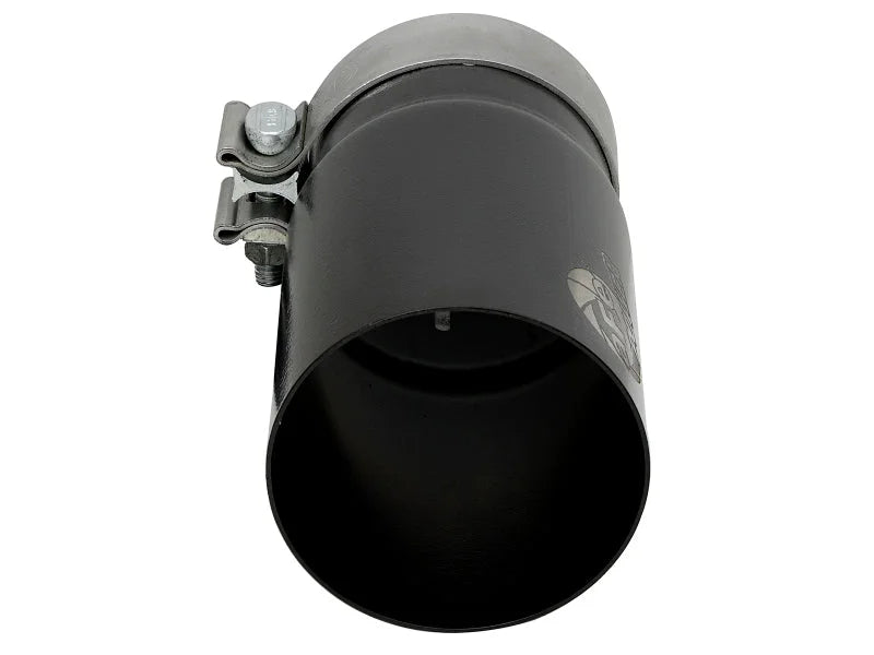 afe MACH Force-Xp Universal Exhaust Tip 3-1/2 IN Inlet x 4 IN Outlet x 7 IN L - Back View