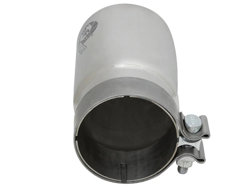 afe MACH Force-Xp Universal Exhaust Tip 3-1/2 IN Inlet x 4 IN Outlet x 7 IN L - Side View