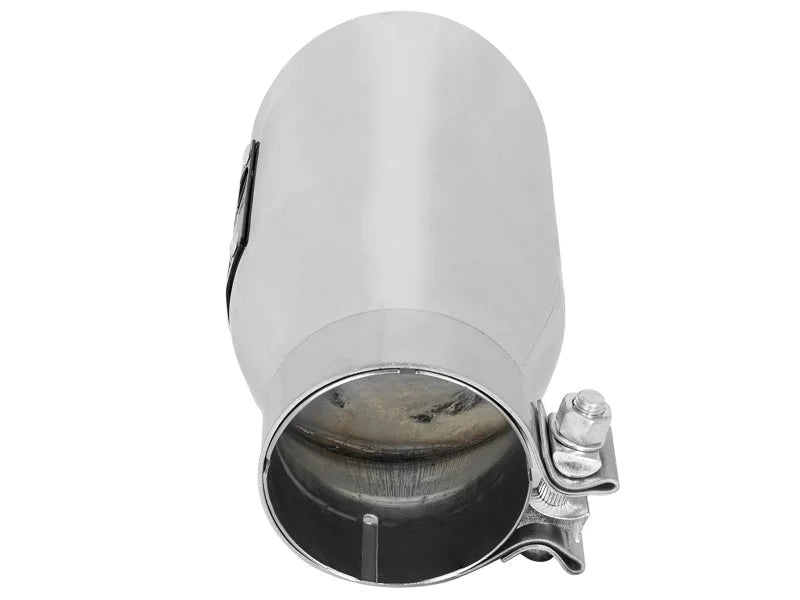 afe MACH Force-Xp Universal Exhaust Tip 3 IN Inlet x 4-1/2 IN Outlet x 9 IN L - Back View