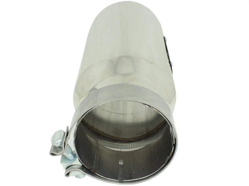 afe MACH Force-Xp Universal Exhaust Tip 4 IN Inlet x 5 IN Outlet x 12 IN L - Side View