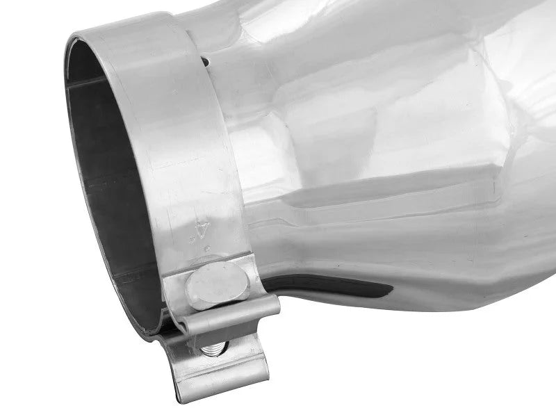 afe MACH Force-Xp Universal Exhaust Tip 4 IN Inlet x 6 IN Outlet x 9 IN L - Side View