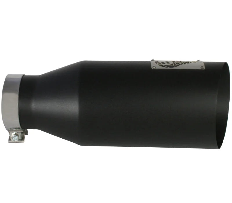 afe MACH Force-Xp Universal Exhaust Tip 4 IN Inlet x 7 IN Outlet x 18 IN L - Back View