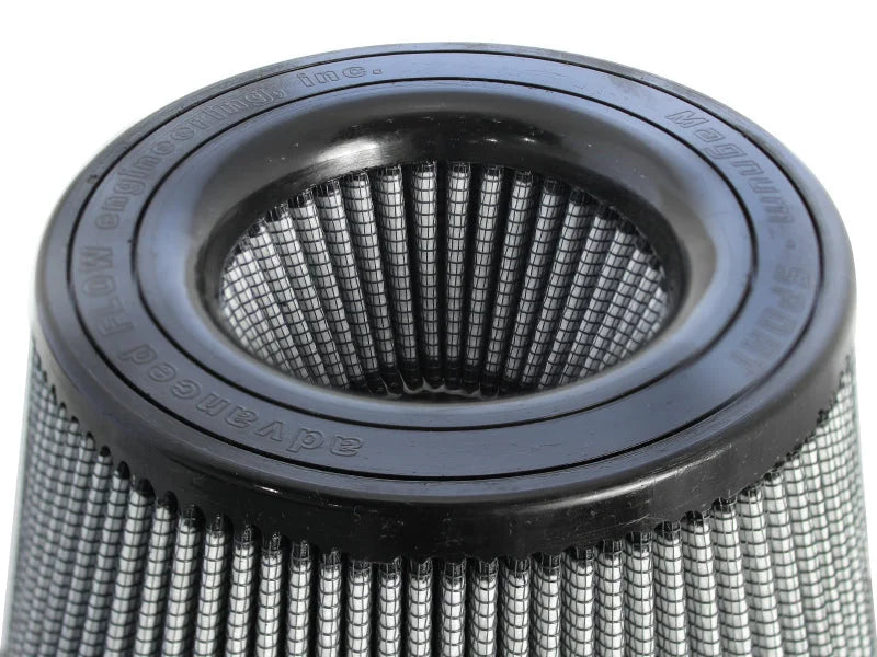afe Magnum FLOW Universal Air Filter 7-1/8 IN F x (8-3/4 x 8-3/4 ) IN B x 7 IN T x 5-3/4 IN H - Side View