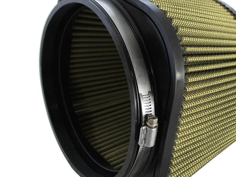 afe Magnum FLOW Universal Air Filter 7-1/8 IN F x (8-3/4 x 8-3/4 ) IN B x 7 IN T x 5-3/4 IN H - Side View