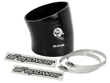 Load image into Gallery viewer, afe Magnum FORCE Intake Coupling Kit (3-1/2IN ID to 3-1/4 IN ID x 15 Deg.) Elbow Coupler - Black - Main Product View