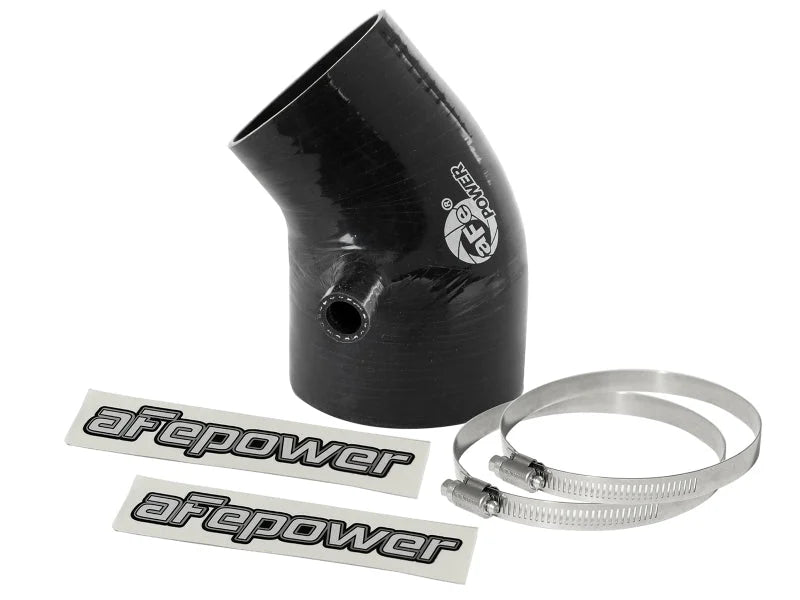 afe Magnum FORCE Intake Coupling Kit (3-1/4 IN ID to 2-13/16 IN ID x 40 Deg.) Elbow Black - Main Product View