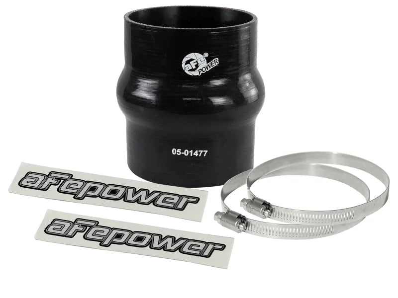 afe Magnum FORCE Intake Coupling Kit (3-1/8 IN ID x 4 IN L) Straight Coupler w/ Hump - Black - Main Product View