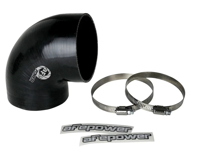 afe Magnum FORCE Intake Coupling Kit (3-3/4 IN ID to 3-1/2 IN ID x 90 Deg.) Elbow Coupler - Black - Main Product View
