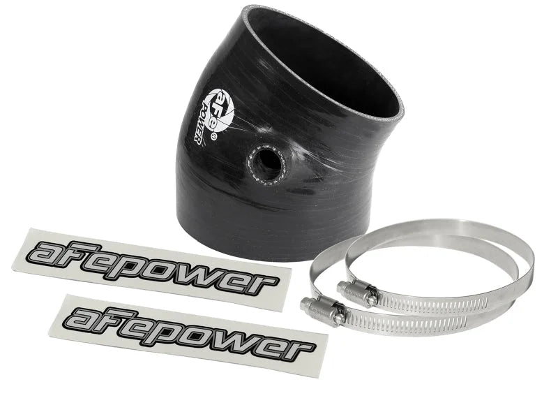 afe Magnum FORCE Intake Coupling Kit (4-3/8 IN ID to 3-3/4 IN ID x 30 Deg.) Elbow Coupler - Black - Main Product View