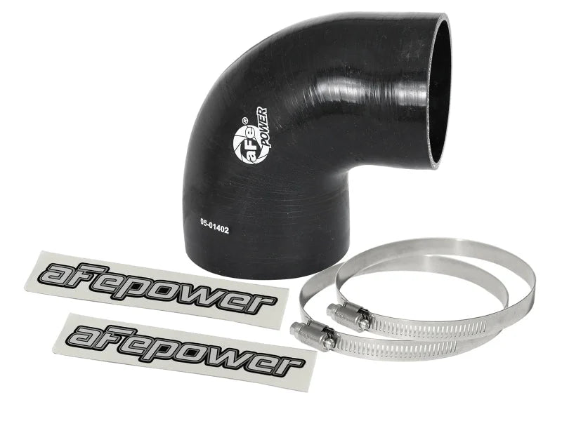 afe Magnum FORCE Intake Coupling Kit (4 IN ID to 3-3/8 IN ID x 90 Deg.) Elbow Coupler - Black - Main Product View