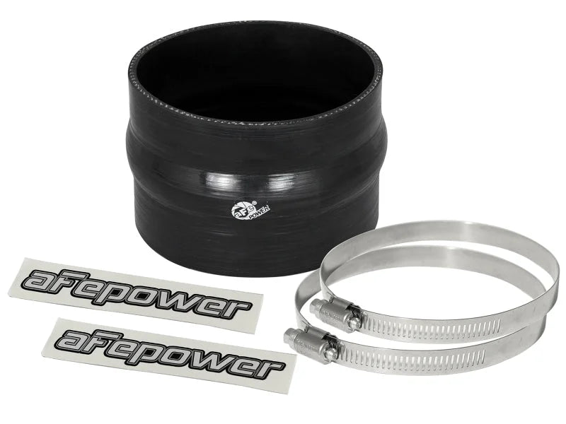 afe Magnum FORCE Intake Coupling Kit (4 IN ID x 3 IN L) Straight Coupler w/ Hump - Black - Main Product View