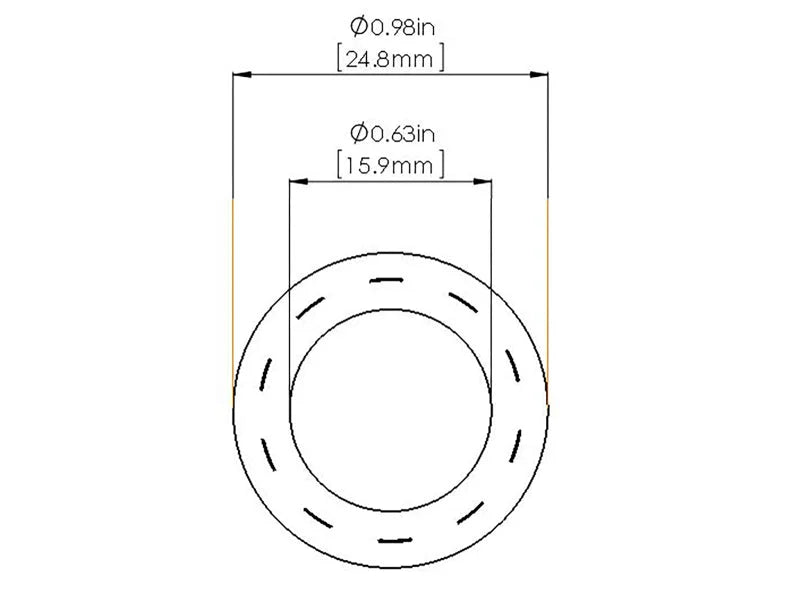 afe Magnum FORCE Replacement Fuel Hose 5/8 IN ID x 36 IN L - Back View