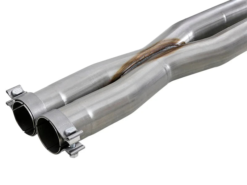 afe POWER MACH Force-Xp 15-17 Dodge Challenger Hellcat V8-6.2L 304 SS Cat-Back Exhaust System - Side View
